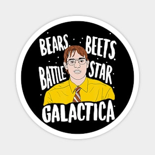 The Office Bears Beets Jim Color Illustration Magnet